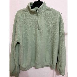 Pale Sage Green Half Zip Pullover